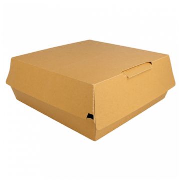 Caixa em cartolina Tipo Concha Kraft para Refei��o 240x235x90mm 200un