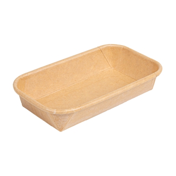 Bandeja Kraft+PE Natural para Sushi 140x80x24mm 16x50 un
