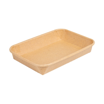 Bandeja Kraft+PE Natural para Sushi 165x115x24mm 12x50 un