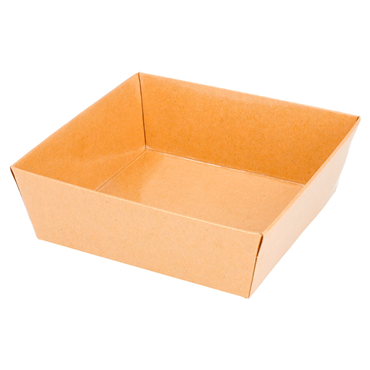 Barqueta de Carto Kraft Laminado 105x105x35mm 20x50 un