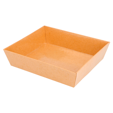 Barqueta de Carto Kraft Laminado 140x130x35mm 20x50 un