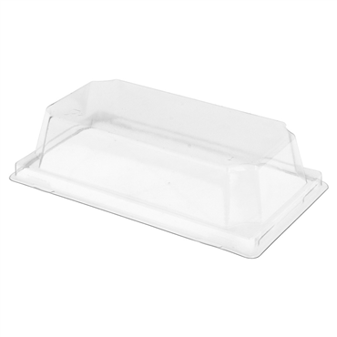 Tampa em Plstico PET para Barqueta de Carto Kraft Laminado 0472221 - 140x80x37mm 20x50 un