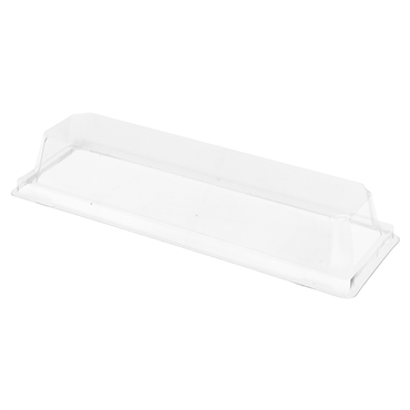 Tampa em Plstico PET para Barqueta de Carto Kraft Laminado 0472224 - 185x60x37mm 20x50 un