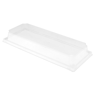 Tampa em Plstico PET para Barqueta de Carto Kraft Laminado 0472225 - 195x90x37mm 20x50 un