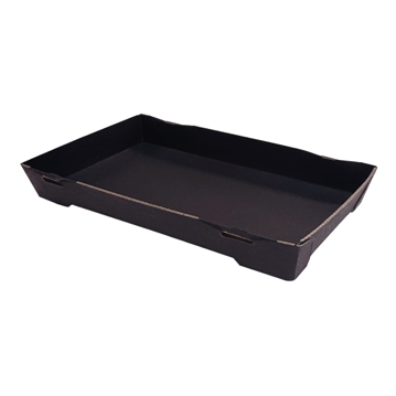 Bandeja Preta para Sushi 191x111x22mm 400 un