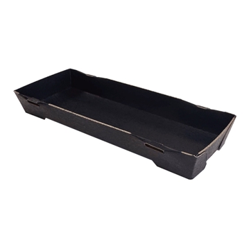 Bandeja Preta para Sushi 196x66x22mm 400 un