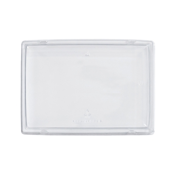 Tampa de Plstico RPET transparente Bandeja Preta de Sushi 120x62x22mm 12x50 un