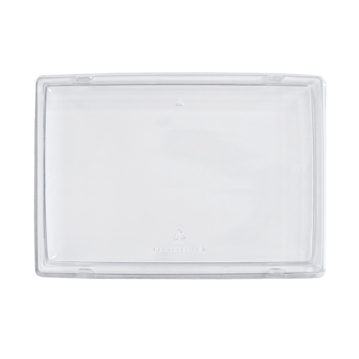 Tampa de Plstico RPET transparente Bandeja Preta de Sushi 184x124x31mm 8x50 un