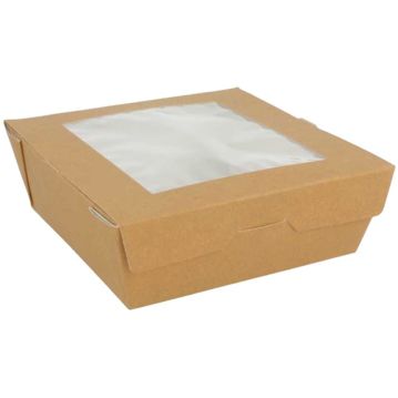 Embalagem com Janela Salada Rectangular 500ml 85x120x55mm Caixa 300