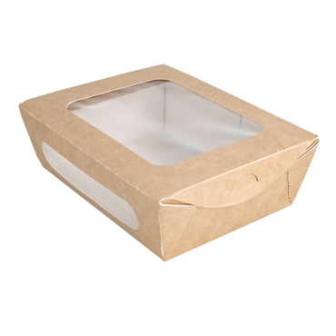 Embalagem com Janela Salada Rectangular 700ml 160/140x120/100x50mm Caixa 200