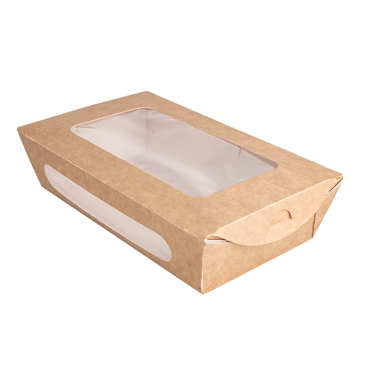 Embalagem com Janela Salada Rectangular 900ml 200/180x120/100x50mm Caixa 200