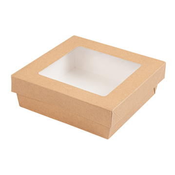Embalagem Estanque + Tampa com janela OPP 140x140x50mm 10x25un