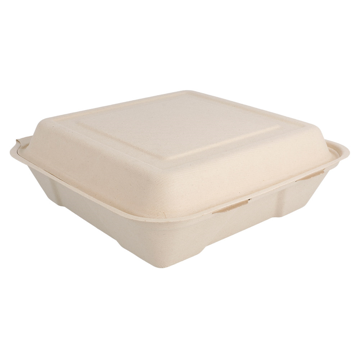 Contentor em Cana de Acar Natural 1 cavidade 225x225x75mm 4x50un