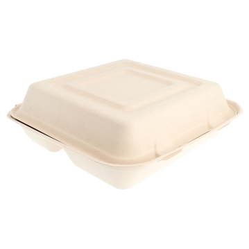 Contentor em Cana de Acar Natural 3 cavidades 250x250x75mm 5x50un