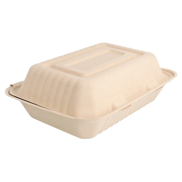 Contentor Rectangular em Cana de Acar Natural 165x225x64mm 1000ml 4x50un