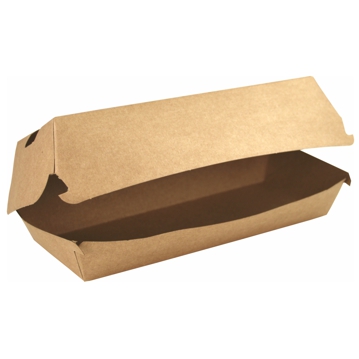 Concha Cartolina Kraft para Hot-Dog 210x65x65mm 120 un