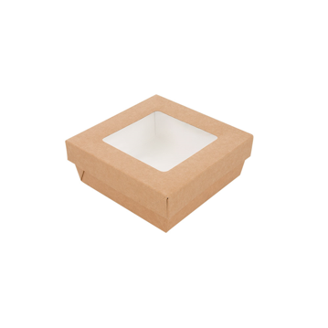 Embalagem Estanque + Tampa com janela OPP 120x120x50mm 10x25un