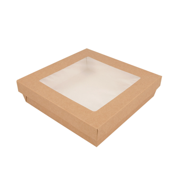 Embalagem Estanque + Tampa com janela OPP 185x185x40mm 8x25un