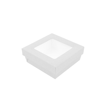 Embalagem Estanque + Tampa com janela OPP 120x120x50mm 10x25un