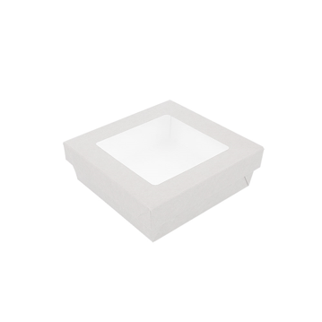 Embalagem Estanque + Tampa com janela OPP 140x140x50mm 10x25un
