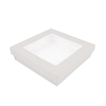 Embalagem Estanque + Tampa com janela OPP 185x185x40mm 8x25un