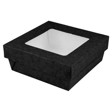 Embalagem Estanque + Tampa com janela OPP 120x120x50mm 10x25un