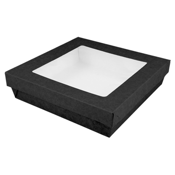 Embalagem Estanque + Tampa com janela OPP 185x185x40mm 8x25un