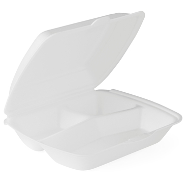 Embalagem Menu 245x210x72mm 3 Compart. Branco 2x100 un