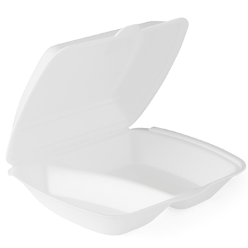 Embalagem Menu 245x210x72mm 2 Compart. Branco 2x100 un