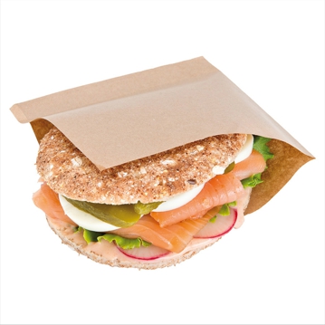 Saqueta de Papel Kraft Castanho + LD Open Pack 150x152mm 100 un