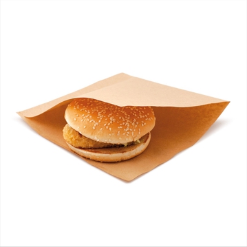 Saqueta de Papel Kraft Castanho + LD Open Pack 180x182mm 100 un
