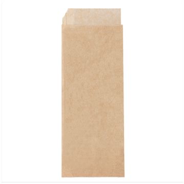 Saqueta Papel Aberta em 2 Lados 90+30x220mm Hot Dog - Kraft 500 un
