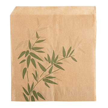Saqueta Papel Aberta em 2 Lados Antigordura 130x140mm Burger - Feel Green 1000 un
