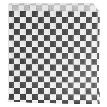 Saqueta Papel Aberta em 2 Lados Antigordura 160x165mm Burger / Kebab - Fitipaldi Preto 500 un
