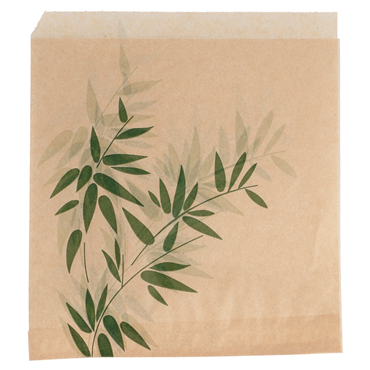 Saqueta Papel Aberta em 2 Lados Antigordura 160x165mm Burger / Kebab - Feel Green 500 un