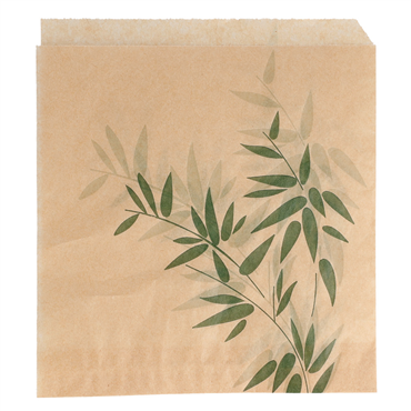 Saqueta Papel Aberta em 2 Lados Antigordura 170x180mm Burger / Pizza - Feel Green 500 un