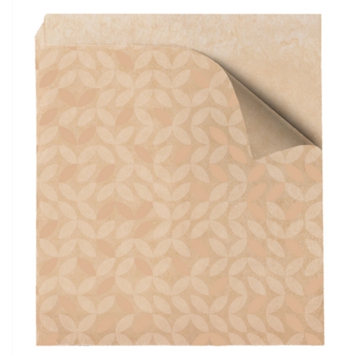 Saqueta Papel Aberta em 2 Lados Antigordura 160x165mm Burger/Kebab - Leaf Pfas Free 500 un