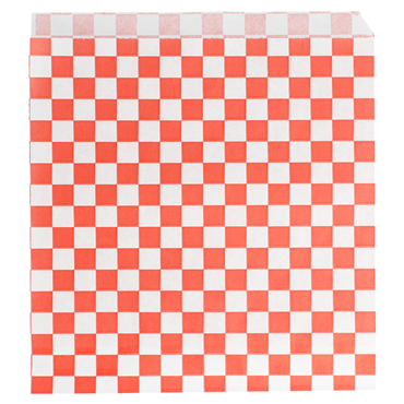 Saqueta Papel Aberta em 2 Lados 170x180mm Burger / Pizza - Fitipaldi Vermelho Pfas Free 500 un