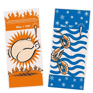 Saco Papel + PP para 1 Frango e Congelao Impresso Genrica 180+55x330mm 500 un