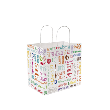 Saco Papel Branco Parole com Asa Retorcida 360+210x335mm 250un