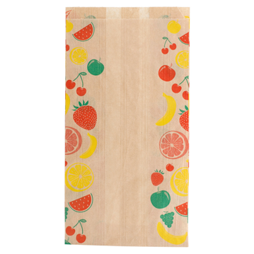 Saqueta Papel Kraft para 1kg Frutas 140+90x260mm 500 un
