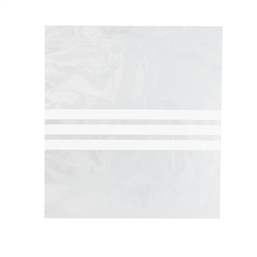 Saco Plstico Polietileno com Auto Fecho e 3 listas de escrita 270x270mm 500un