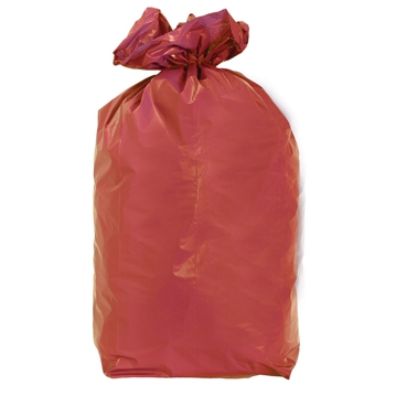 Saco Plstico PEBD em Rolo com Fecho Fcil para Lixo Vermelho 700x1100mm - 110L - 20un