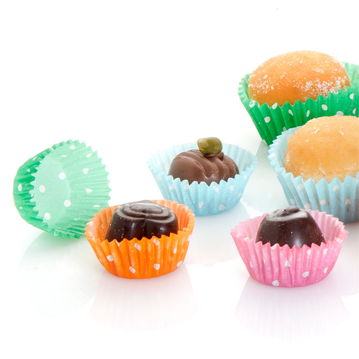 Forma de Papel Plissada Cores Sortidas Pintas �25x16mm 1000un