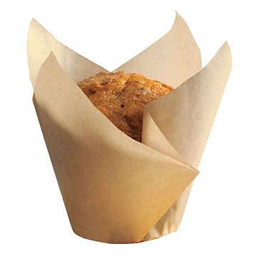 C�psula Tulipa em Papel Natural para Pastelaria 42/72x�50mm 2160un