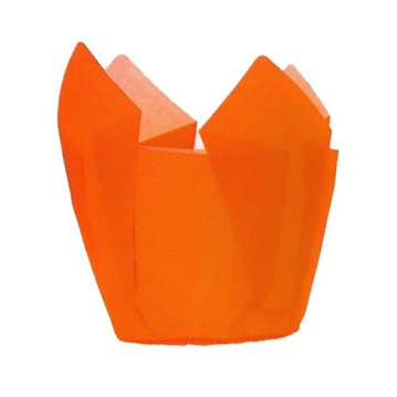 C�psula Tulipa em Papel Laranja para Pastelaria 50/80x�50mm 2000un