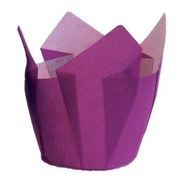 C�psula Tulipa em Papel Violeta para Pastelaria 50/80x�50mm 2000un
