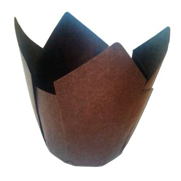 C�psula Tulipa em Papel Castanho para Pastelaria 42/72x�50mm 4000un