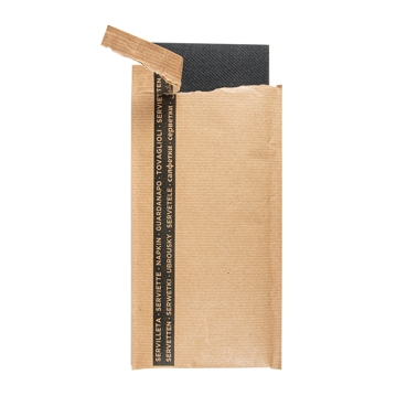 Airlaid Napkin Black 33x40 1/8 Individually Wrapped 250 pcs