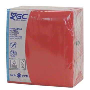 Serviette Punta Punta 400x400mm 1/4 Rouge 20x100 unit
